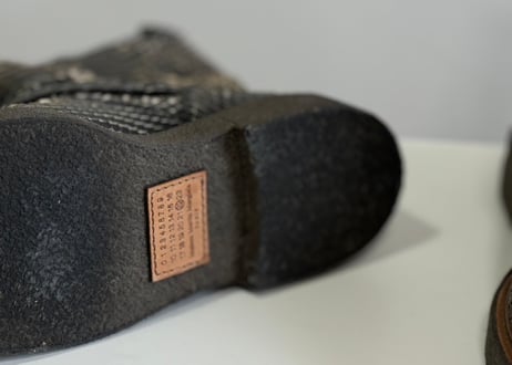 maison margiela python leather boots