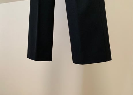 louis vuitton side silver button trousers black
