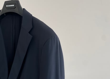 jilsander "本人期" stripe set up suit