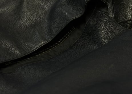 jilsander logo leather shoulder bag