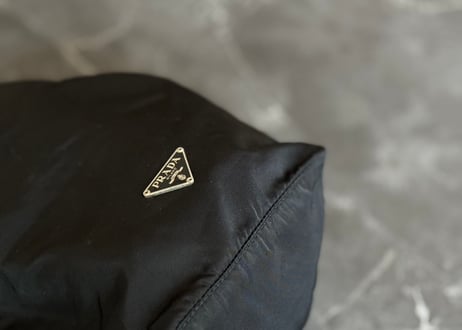 prada nylon "巾着" bag black #B