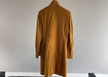 loewe high neck leather coat