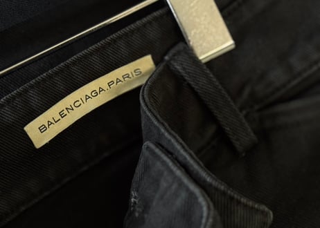 balenciaga by "nicolas ghesquière" wide denim pants