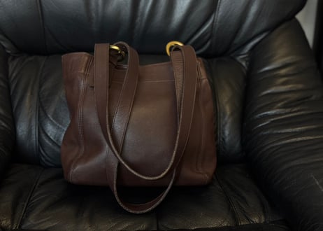 old coach leather bag