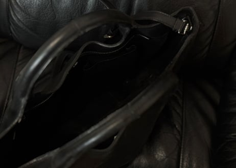 jilsander logo leather shoulder bag
