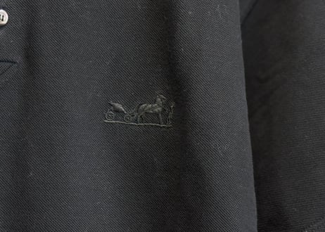 hermes "H" logo over size polo shirt