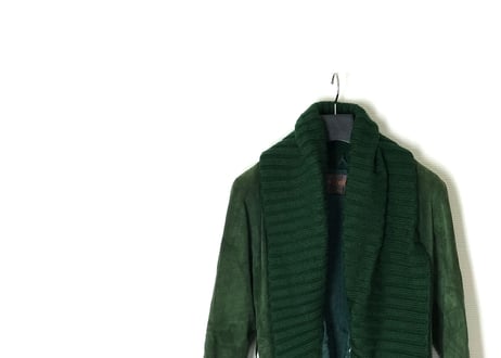 80-90 yves saint laurent suede coat