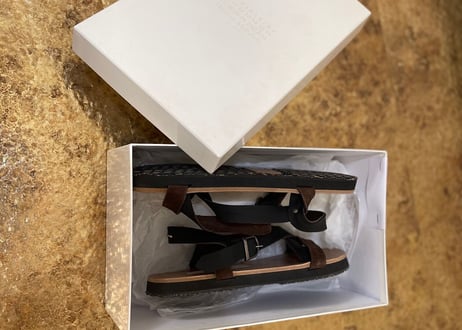 maison margiela leather sandals dead stock