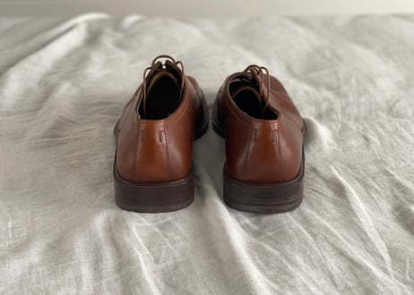 louis vuitton  leather square toe shoes brown