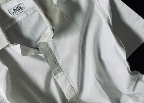 hermes runway model shirt