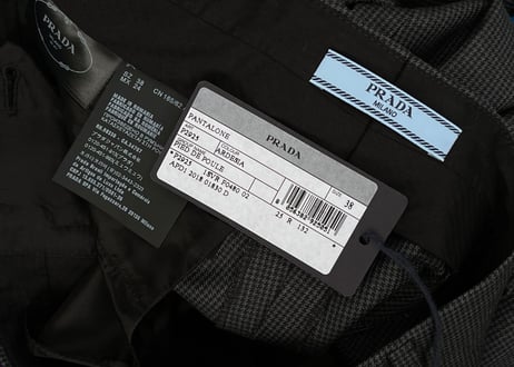 prada 2018aw check trousers dead stock