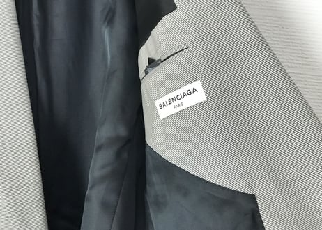 2014aw balenciaga leather lapel  tailored jacket dead stock
