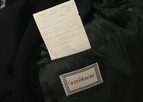 80s gianni versace cashmere wool double chesterfield coat