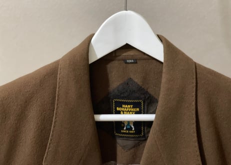 80s cashmere wool double chesterfield coat