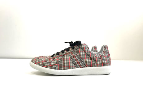 2019aw maison margiela check german trainer 41 dead stock