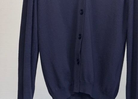maison margiela elbow patch cardigan