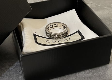 gucci 2021aw silver ring dead stock