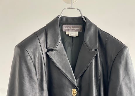 salvatore ferragamo gancini leather jacket