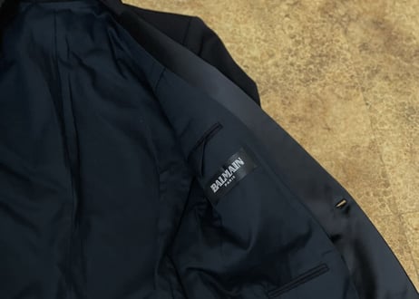 balmain 2019aw tuxedo set up suit dead stock