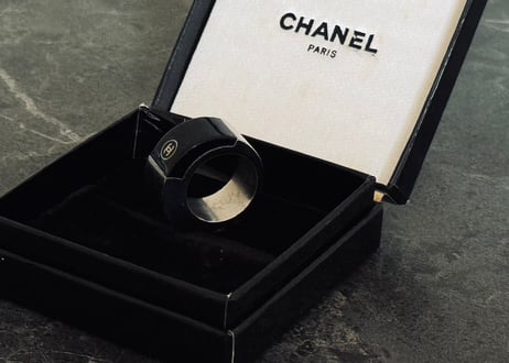 vintage chanel coco silver ring #1
