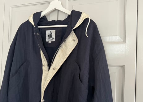 90s lanvin nylon hoodie coat