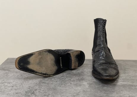 dolce&gabbana python leather boots