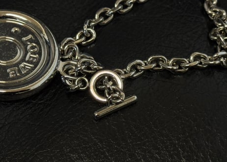 loewe silver anagram logo chain bracelet dead stock
