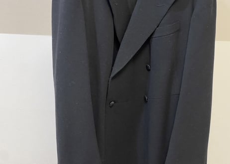 80-90s cashmere wool made in germany double long coat #7