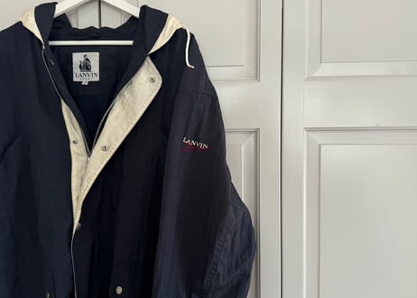 90s lanvin nylon hoodie coat