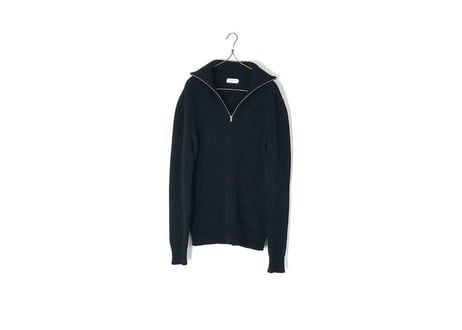 saint laurent paris half zip knit