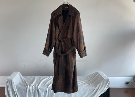 jacquard trench coat