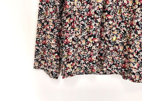 yota toki over size flower pattern corduroy shirt