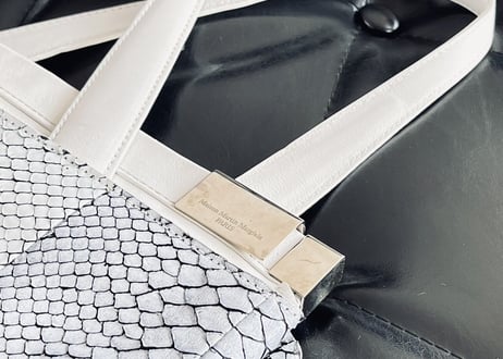maison margiela python leather bag
