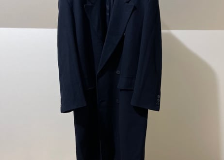 80-90s cashmere double chesterfield coat