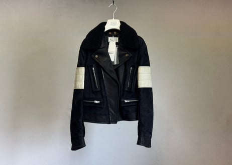 maison margiela leahter double jacket dead stock