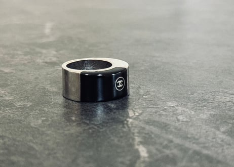 vintage chanel coco silver ring #2