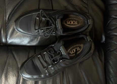 tods leather technical fabric sneakers