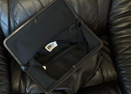 mm6 maison margiela leather shoulder bag