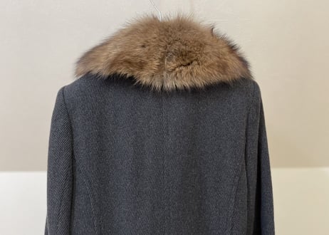 balenciaga double fur coat