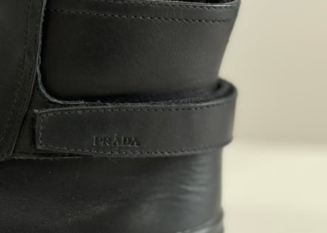 90-00s prada sports leather boots #c