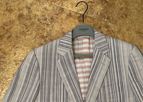 hermes stripe set up suit