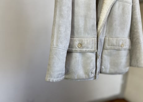 80s loewe mouton leather jacket