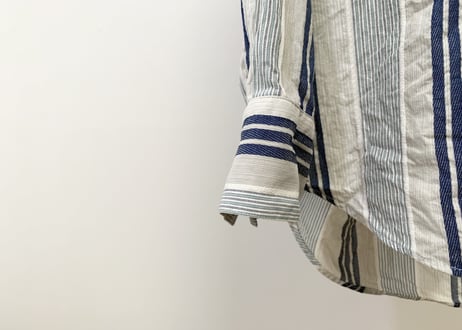 salvatore ferragamo stripe shirt blue×navy