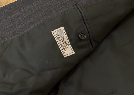 hermes stripe tailored jacket