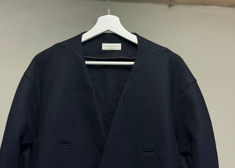 dries van noten collarless coat dead stock