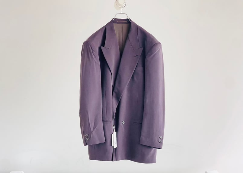 lanvin purple double silk jacket dead stock | w