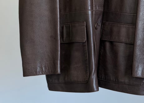 made in italy leather boa jacket