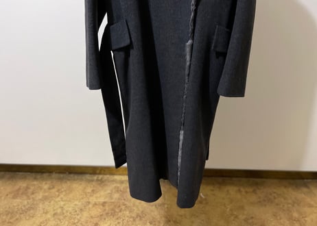 jilsander cashmere wool fox fur coat dead stock