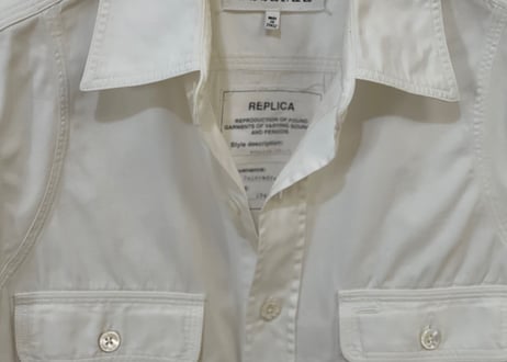 maison margiela "replica" work shirt