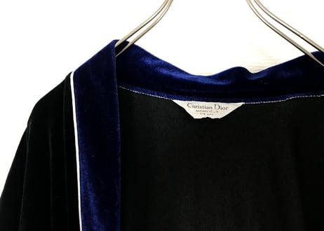 90s christian dior velour robe coat